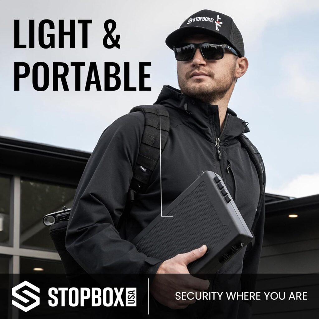 STOPBOX PRO - Quick Access Handgun Lock Box for Pistol and Magazine
