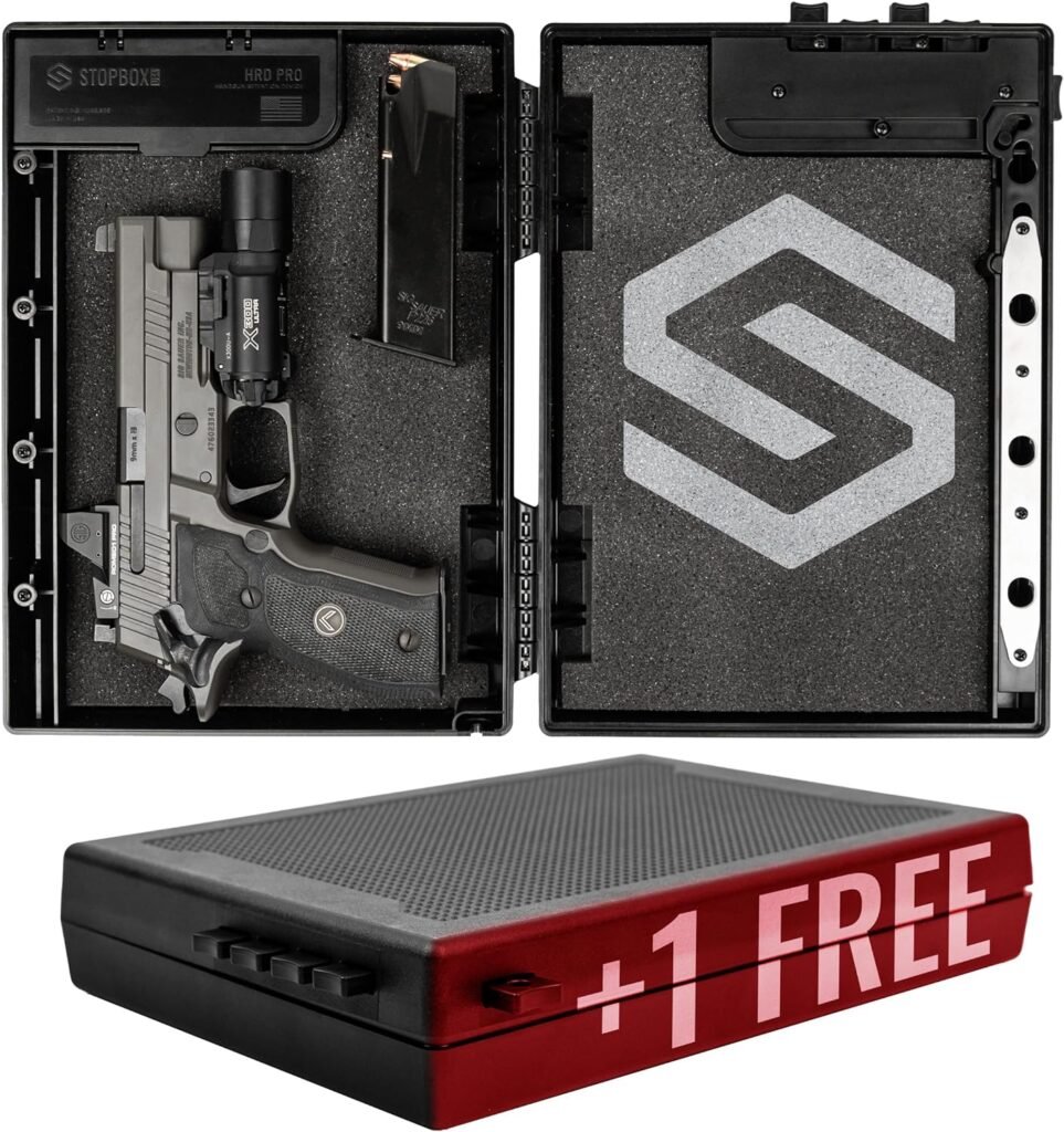 STOPBOX PRO - Quick Access Handgun Lock Box for Pistol and Magazine