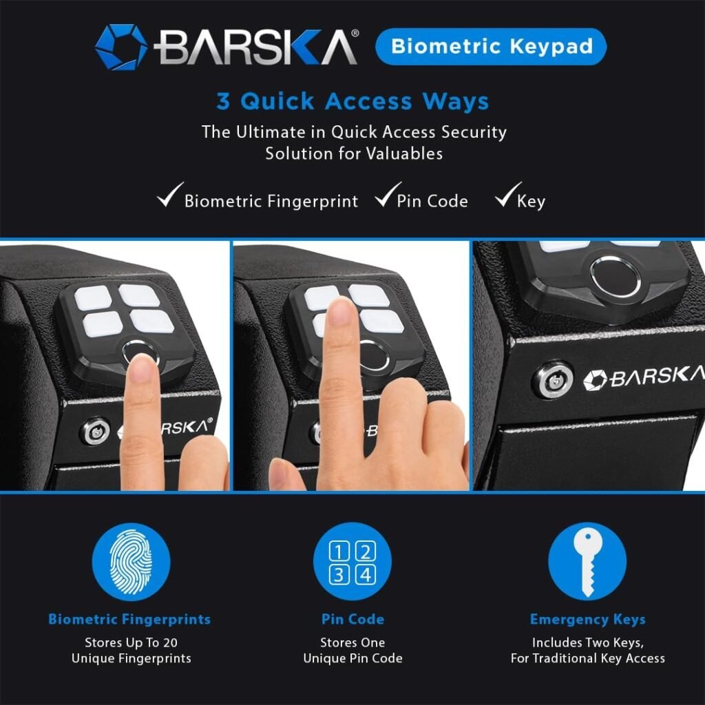 Barska Quick Access Keypad Handgun Desk Safe