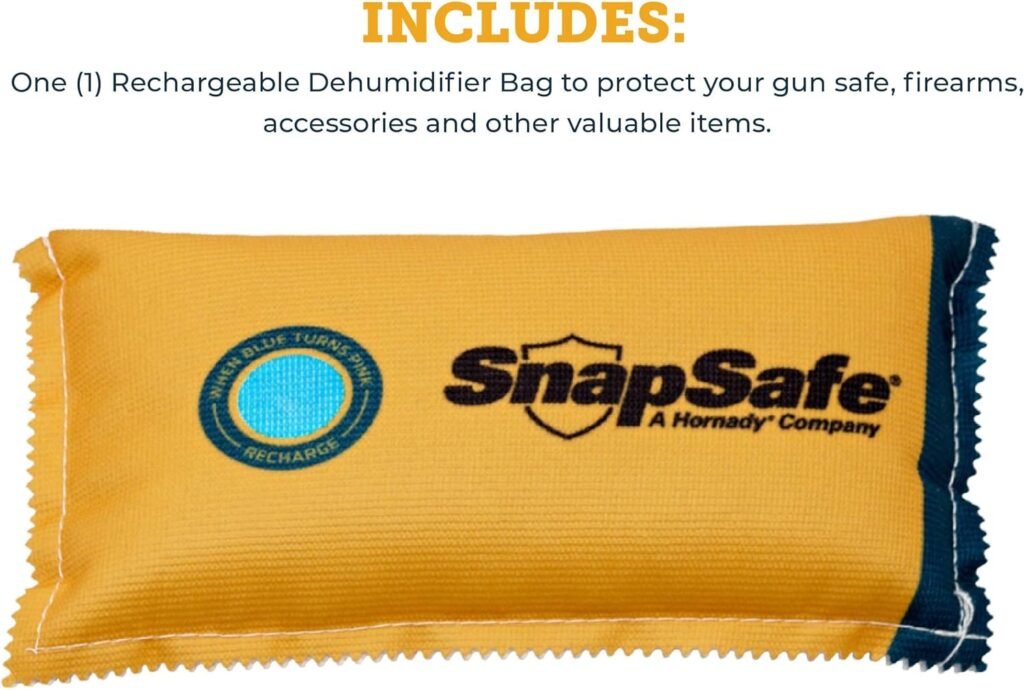 SnapSafe Reusable Dehumidifier Bag 450G, 75908 - Portable, Easy to Use Moisture Absorbers for Gun Safes  Cabinets - Prevent Moisture Damage for Gun Safe Accessories, Firearms in Your Gun Vault